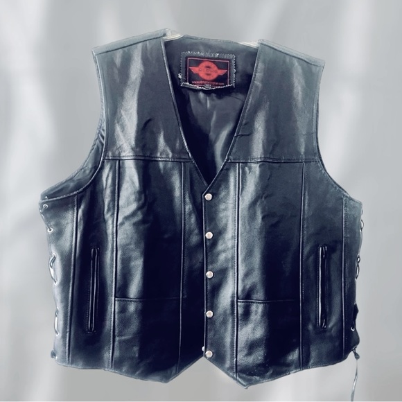 Other - Alpha Cycle Gear Leather Vest - 5XL